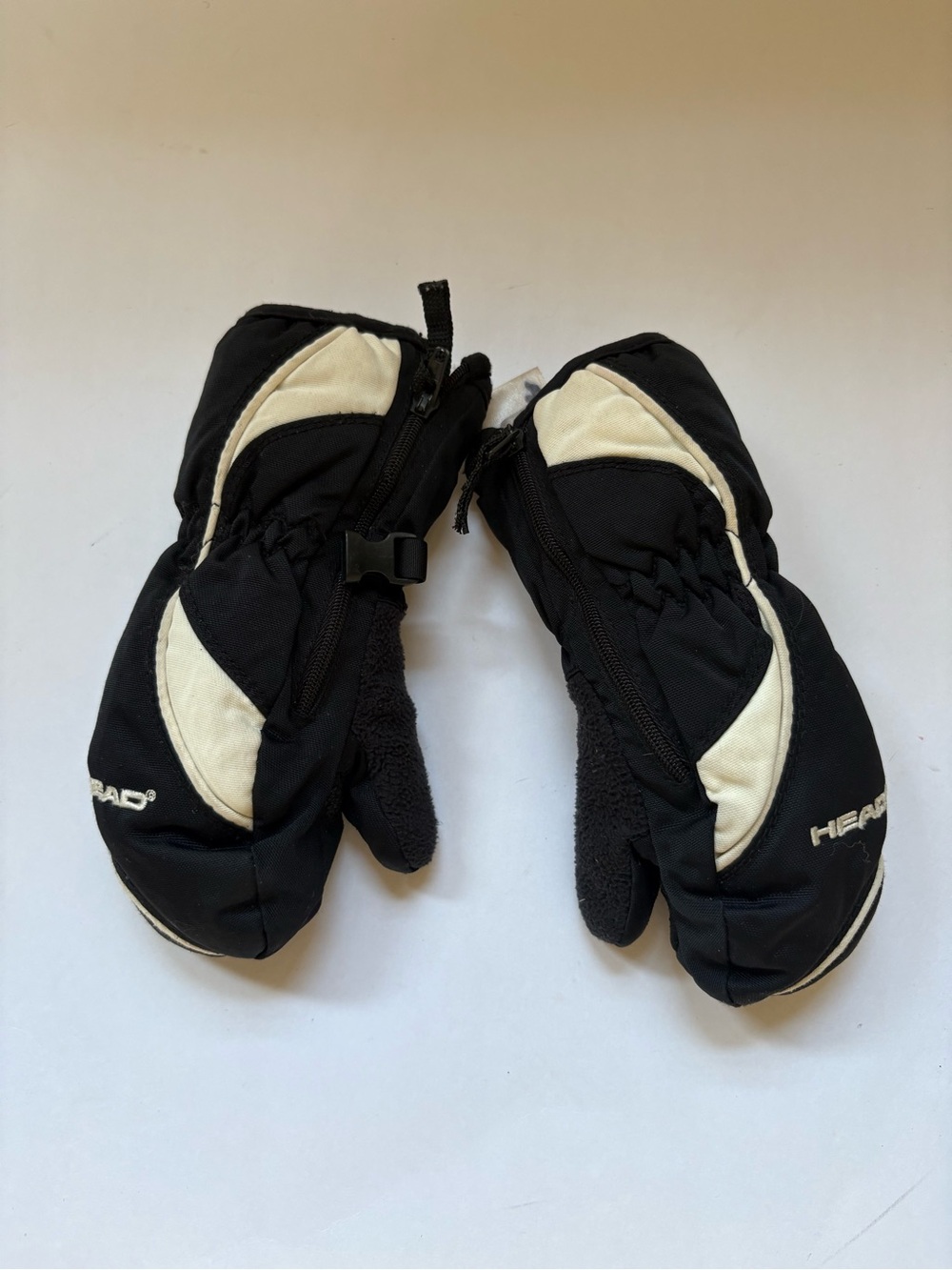 Head Outlast Boy Girl Child Kid Black White Zipper Ski Winter Mittens XXS 2 Year